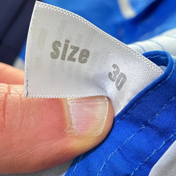 Fuji 30 Mens Blue Flat Front Medium Wash Inverted Fight Board Shorts - Picture 3 of 7